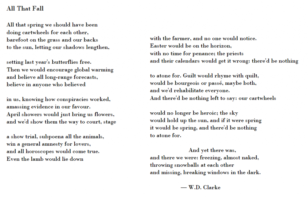 All That Fall - a poem by W.D. Clarke